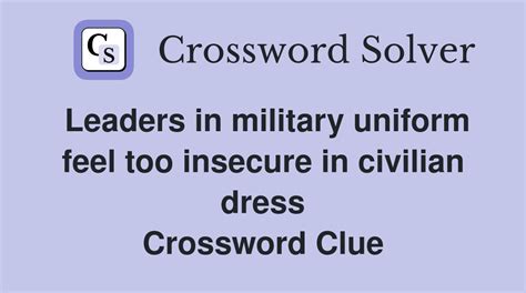 soldier's civilian clothes (5) Crossword Clue .